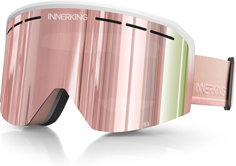 Innerking Ski/Snowboard Goggles OTG for Men Women & Youth - Over Glasses Snow Sports Goggles Anti Fog 100% UV400 Protection - Image 1
